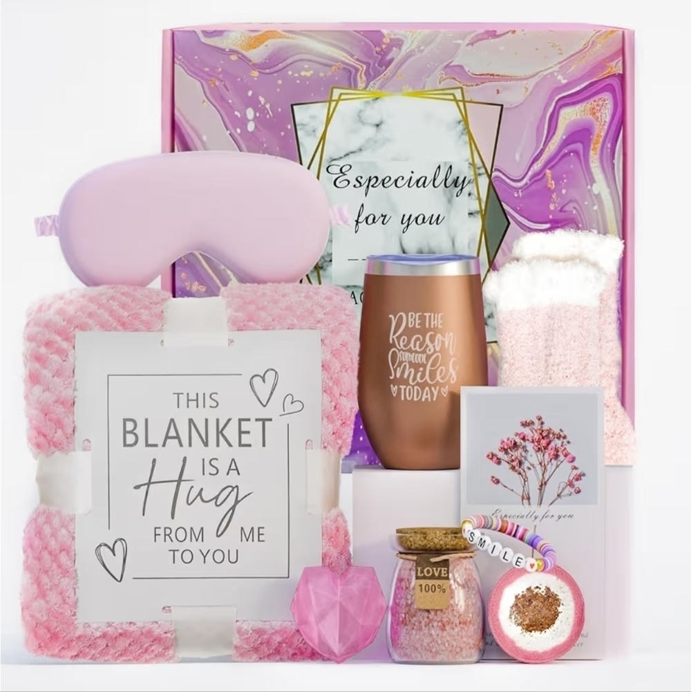 10-pc Luxury Bath/Spa Relaxation ROSE scented Soothing Gift Set- Self Care Pkg